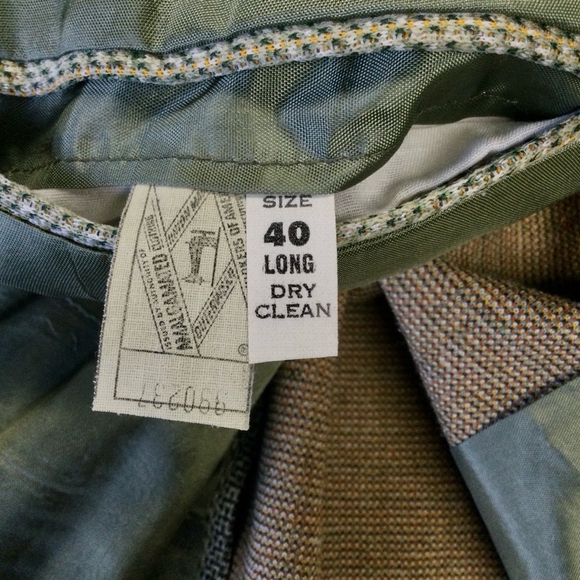 Vintage Men's Unbranded Blazer Size M Green Brown - Picture 9 of 11